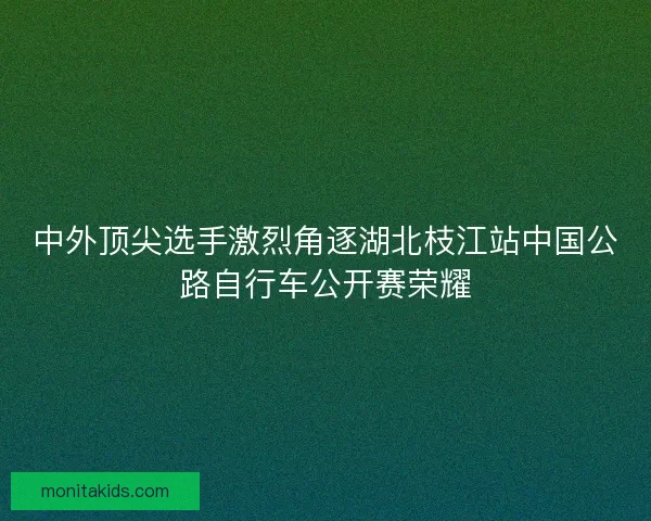 中外顶尖选手激烈角逐湖北枝江站中国公路自行车公开赛荣耀